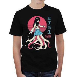 tshirt-enfant-tshirt-japonais-yokai-school-coton-bio-noir