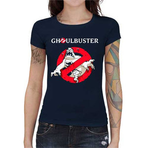 tshirt-femme-ghoulbuster-coton-bio-bleu-nuit