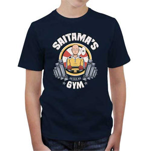 tshirt-enfant-saitamas-gym-deviens-plus-fort-avec-le-maitre-coton-bio-bleu-nuit