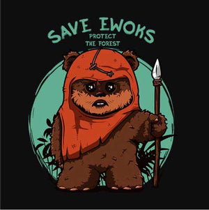 tshirt-save-ewoks-coton-bio-noir