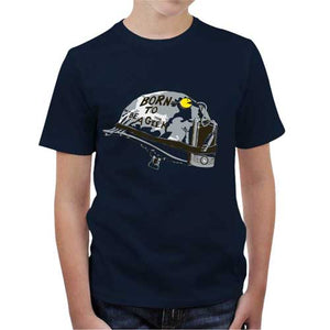 tshirt-enfant-born-to-be-a-geek-coton-bio-bleu-nuit