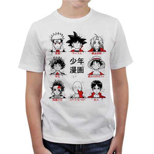 tshirt-enfant-quizz-shonen-arriverez-vous-a-deviner-qui-sont-ces-heros-coton-bio-blanc