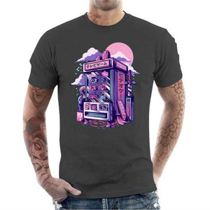 tshirt-homme-retro-vending-machine-distributeur-de-jeux-video-coton-bio-gris-fonce