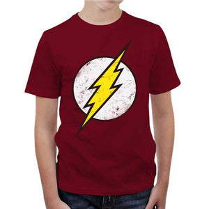 tshirt-enfant-flash-coton-bio-rouge