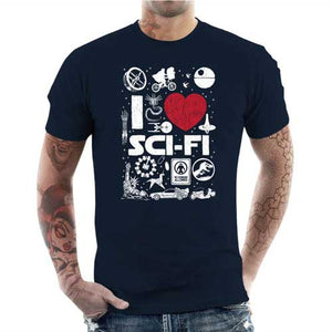 tshirt-homme-i-love-sci-fi-coton-bio-bleu-nuit