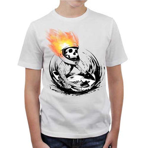 tshirt-enfant-skull-fire-coton-bio-blanc