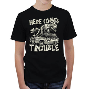 T-shirt Enfant Geek - Here comes trouble