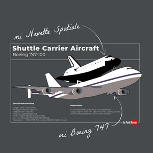 Tshirt Shuttle Carrier Aircraft - Blanc