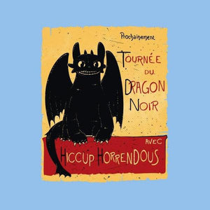 Dragon Noir - T shirt Krokmou - Couleur Ciel