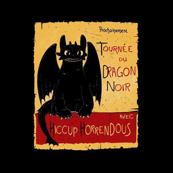 Dragon Noir - T shirt Krokmou