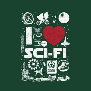 I love Sci-Fi - Science Fiction - Couleur Vert Bouteille