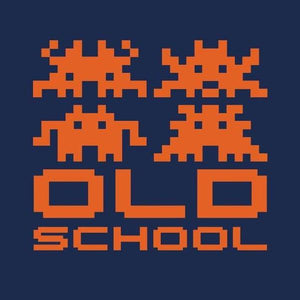 Old School - Pixel Art - Couleur Bleu Nuit
