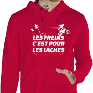 Sweat Moto - Les Freins - Couleur Rouge Vif - Taille S
