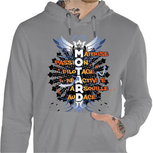 Sweat Moto - Motard - Couleur Gris Chine - Taille S