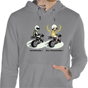 Sweat Moto - Verbalisable - Couleur Gris Chine - Taille S