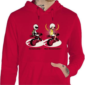 Sweat Moto - Verbalisable - Couleur Rouge Vif - Taille S