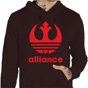 Sweat geek - Alliance VS Adidas - Couleur Chocolat - Taille S
