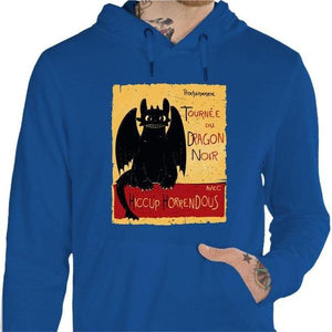 Sweat geek - Dragon Noir - T shirt Krokmou - Couleur Bleu Royal - Taille S