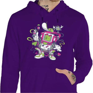 Sweat geek - Game Boy Old School - Couleur Violet - Taille S