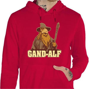 Sweat geek - Gandalf Alf - Couleur Rouge Vif - Taille S