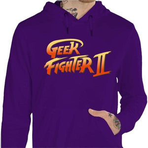 Sweat geek - Geek Fighter II - Couleur Violet - Taille S