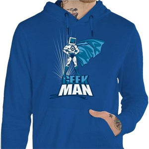 Sweat geek - Geek Man - Couleur Bleu Royal - Taille S