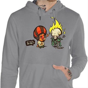 Sweat geek - Ghost Rider - Couleur Gris Chine - Taille S