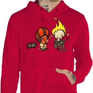 Sweat geek - Ghost Rider - Couleur Rouge Vif - Taille S
