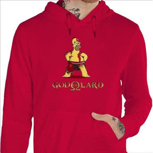 Sweat geek - God Of Lard - Couleur Rouge Vif - Taille S