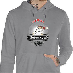 Sweat geek - Heiouken - Couleur Gris Chine - Taille S