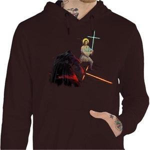 Sweat geek - Holy Wars - Couleur Chocolat - Taille S