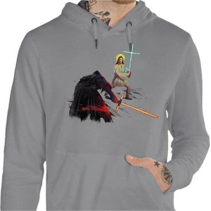 Sweat geek - Holy Wars - Couleur Gris Chine - Taille S