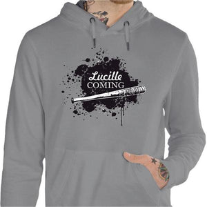 Sweat geek - Lucille is Coming - Couleur Gris Chine - Taille S