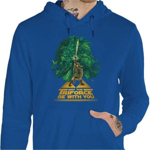 Sweat geek - May the triforce be with you - Couleur Bleu Royal - Taille S