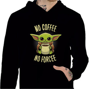 Sweat geek - No Coffee no Forcee - Couleur Noir - Taille S