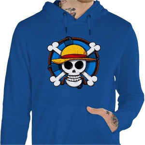 Sweat geek - One Piece Skull - Couleur Bleu Royal - Taille S