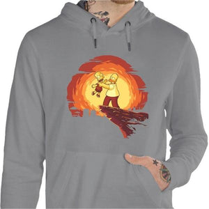 Sweat geek - Simpson King - Couleur Gris Chine - Taille S