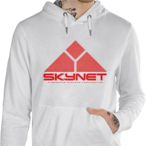 Sweat geek - Skynet - Terminator II - Couleur Blanc - Taille S