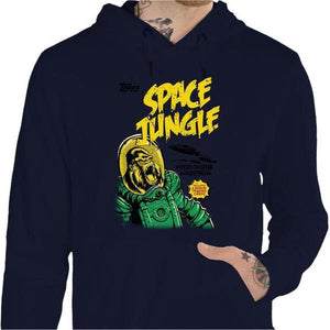 Sweat geek - Space Jungle - Couleur Marine - Taille S