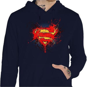 Sweat geek - Superman - Couleur Marine - Taille S