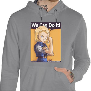 Sweat geek - We can do it - Couleur Gris Chine - Taille S