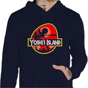 Sweat geek - Yoshi's Island - Couleur Marine - Taille S