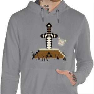 Sweat geek - Zelda Craft ! - Couleur Gris Chine - Taille S