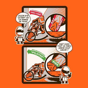 T SHIRT MOTO - Bande de peur - Couleur Orange