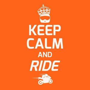 T SHIRT MOTO - Keep Calm and Ride - Couleur Orange