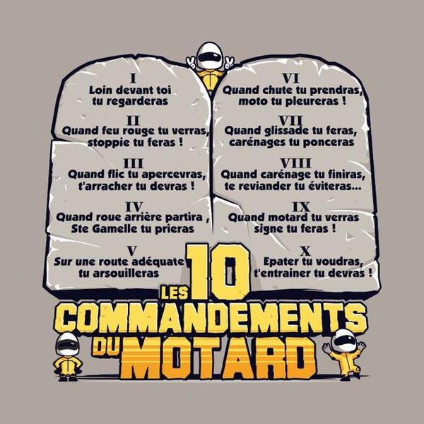 T SHIRT MOTO - Les 10 commandements