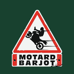 T SHIRT MOTO - Motard Barjo - Couleur Vert Bouteille