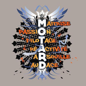 T SHIRT MOTO - Motard - Couleur Gris Clair