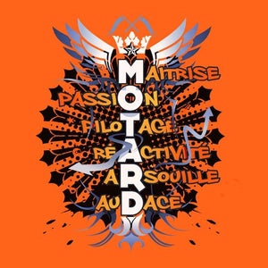 T SHIRT MOTO - Motard - Couleur Orange