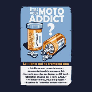 T SHIRT MOTO - Moto Addict - Couleur